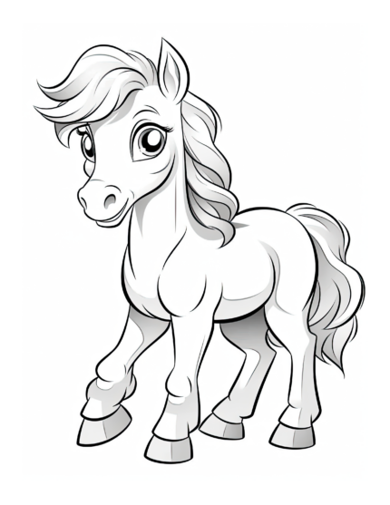 Free Horse Coloring Page 10