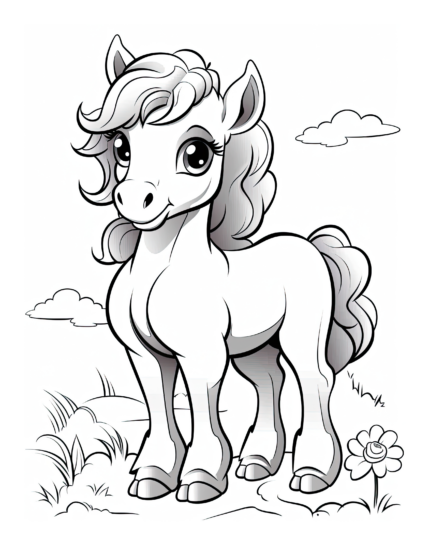 Free Horse Coloring Page 2