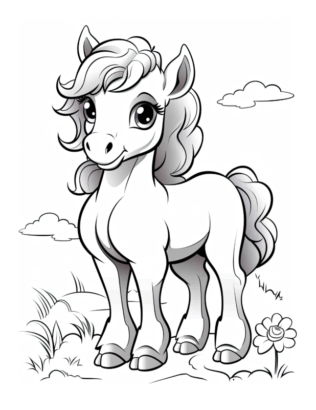 Free Printable Equestrian Dreamscape - Horse Coloring Page For Kids And ...