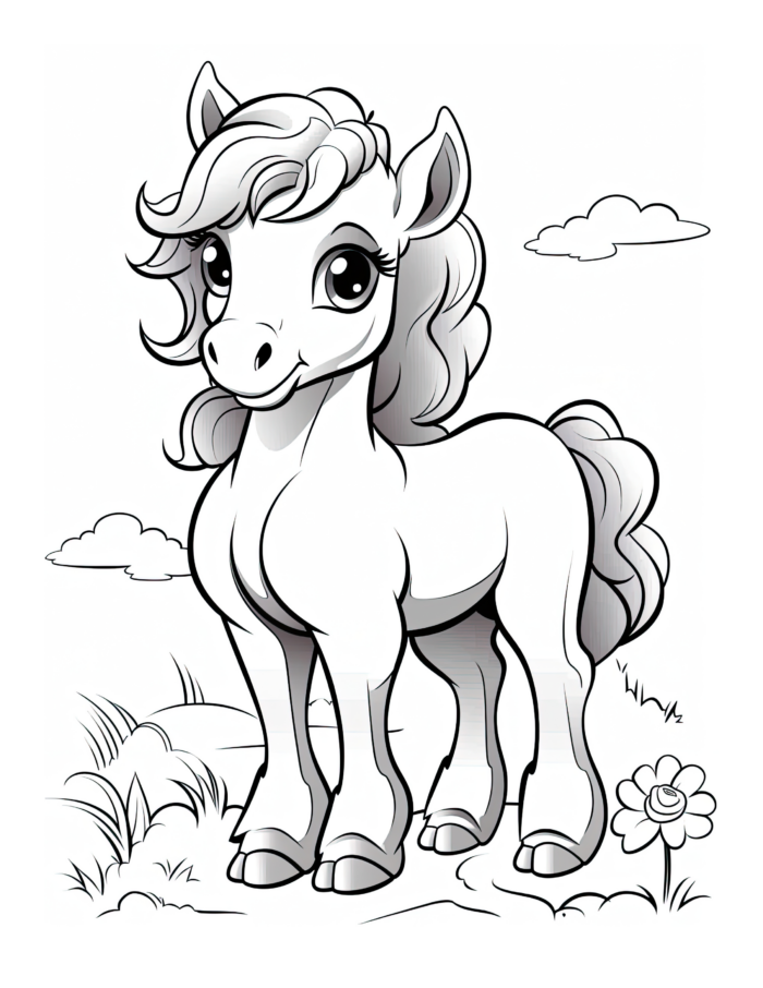 Free Horse Coloring Page 2