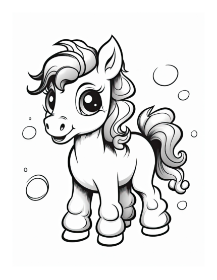 Free Horse Coloring Page 3