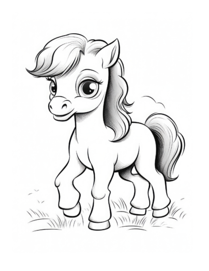 Free Horse Coloring Page 5