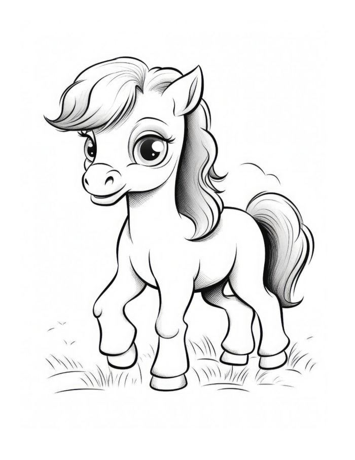 Free Horse Coloring Page 5