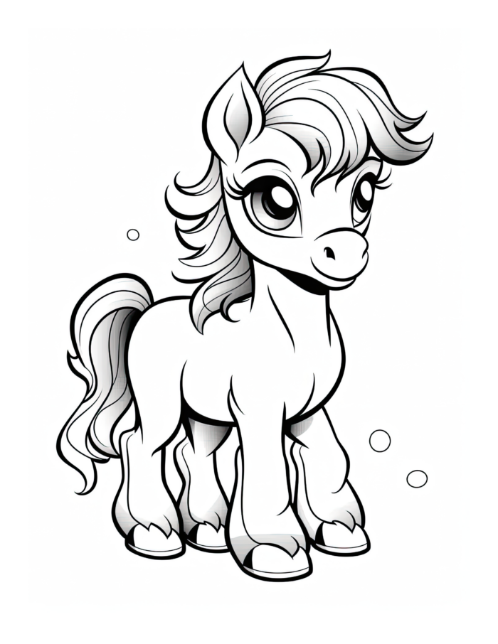 Free Horse Coloring Page 6