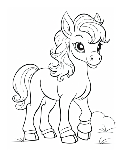 Free Horse Coloring Page 9