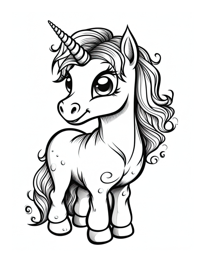 Mystique Unicorn Coloring Page