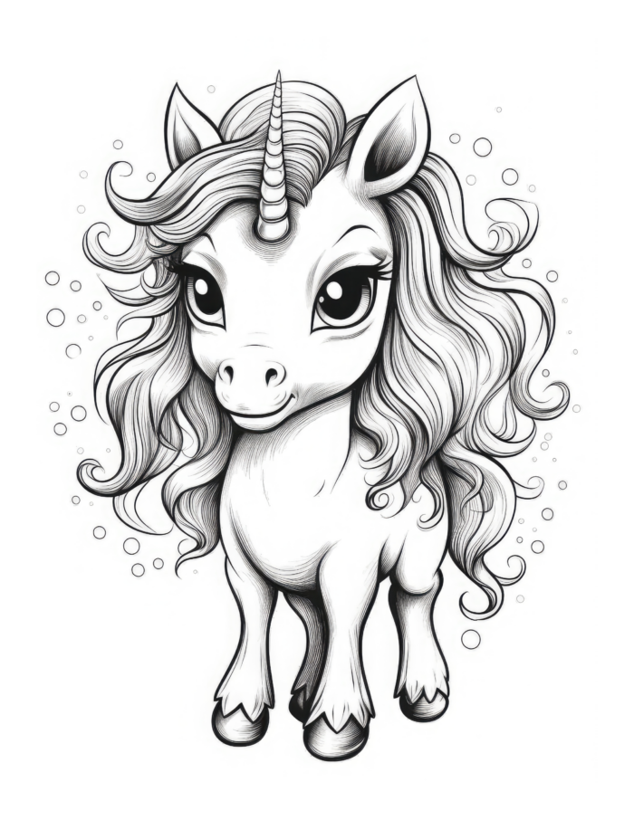 Harmony Unicorn Coloring Page