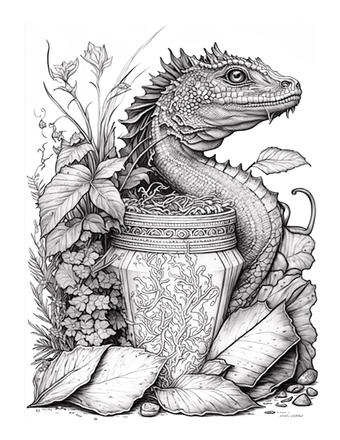 free Mystical Creature Coloring Page 29