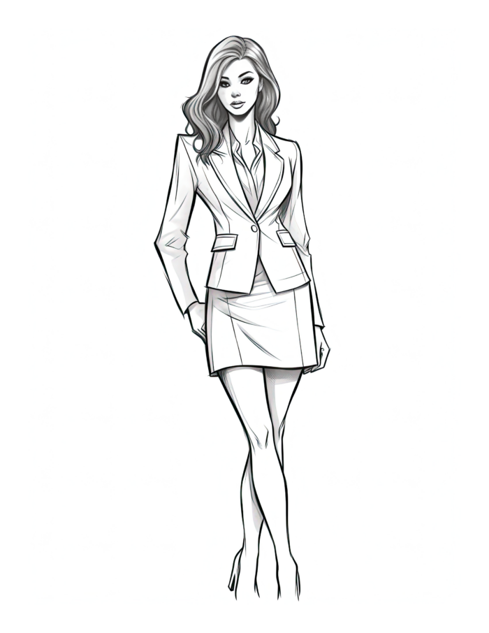 Free Adult Fashion Coloring Page 11