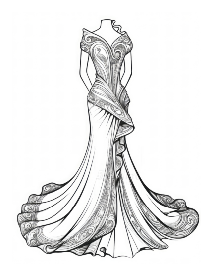 Free Adult Fashion Coloring Page 15