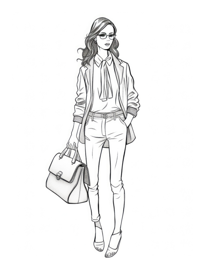 Free Adult Fashion Coloring Page 29