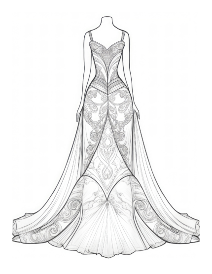 Free Adult Fashion Coloring Page 5