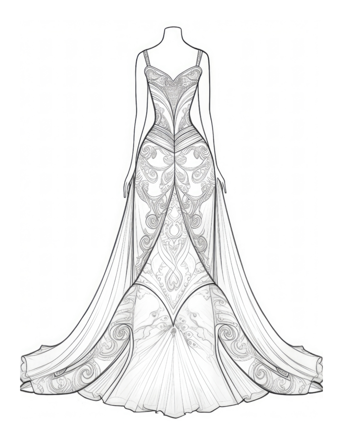 Free Adult Fashion Coloring Page 5