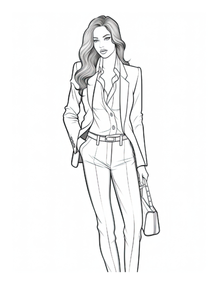 Free Adult Fashion Coloring Page 61
