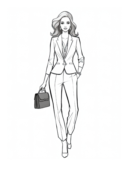 Free Adult Fashion Coloring Page 73