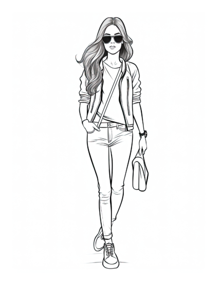Free Adult Fashion Coloring Page 85