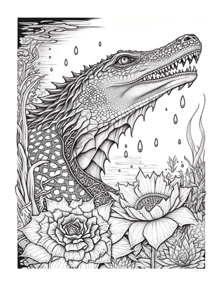 Free Alligator Coloring Page 97