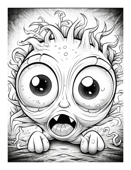 Free Bugged Eyed Monster Coloring Page 19