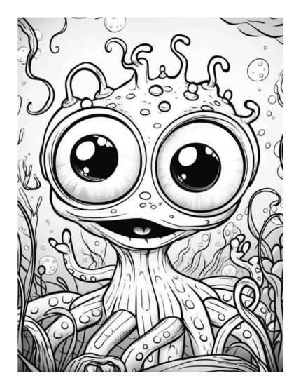 Free Bugged Eyed Monster Coloring Page 21