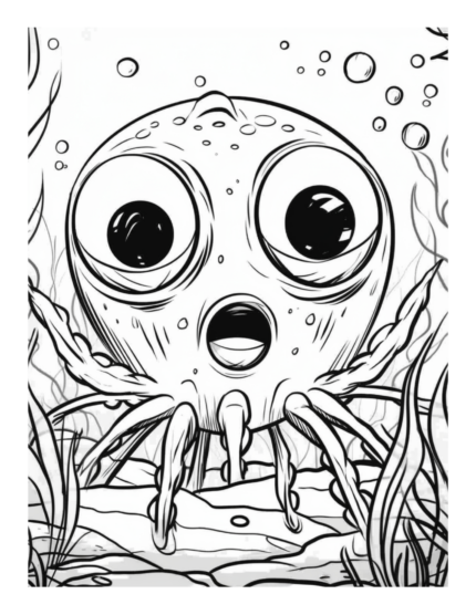 Free Bugged-Eyed Monster Coloring Page