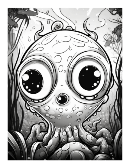 Free Bugged Eyed Monster Coloring Page 25