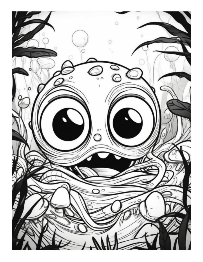 Free Bugged Eyed Monster Coloring Page 29