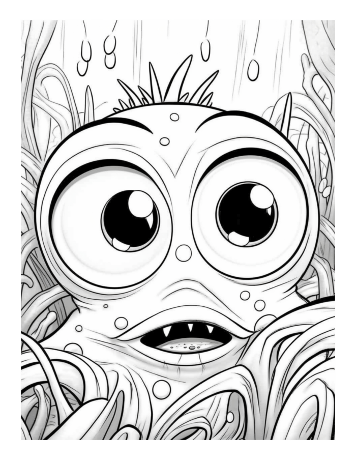 Free Bugged Eyed Monster Coloring Page 31