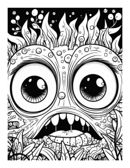 Free Bugged Eyed Monster Coloring Page 37