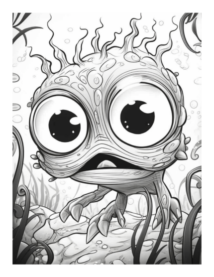 Free Bugged Eyed Monster Coloring Page 39