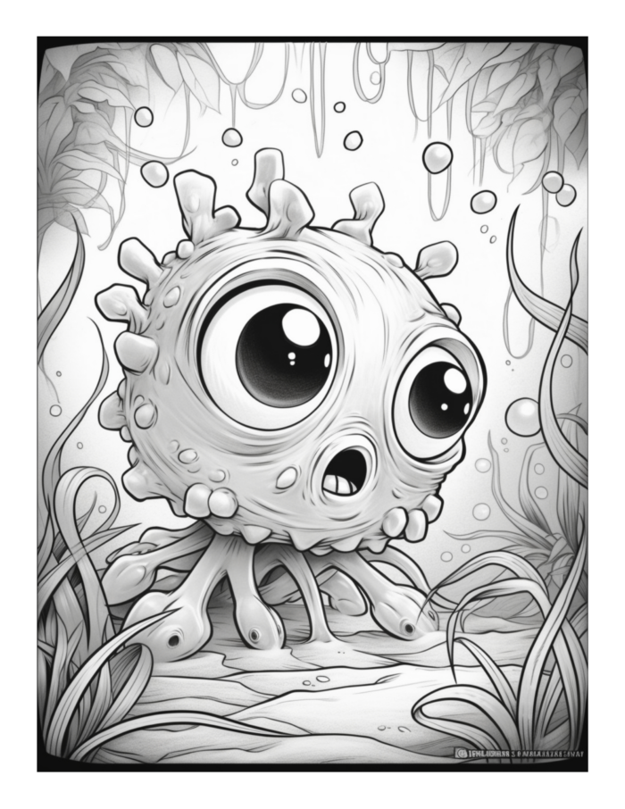 Free Bugged Eyed Monster Coloring Page 41
