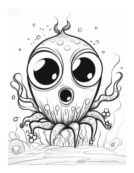 Free Bugged Eyed Monster Coloring Page 43