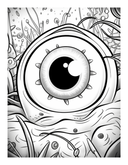 Free Bugged Eyed Monster Coloring Page 45