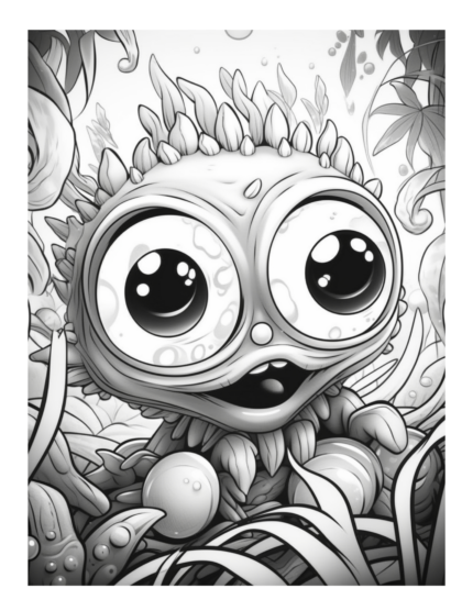 Free Bugged Eyed Monster Coloring Page 49