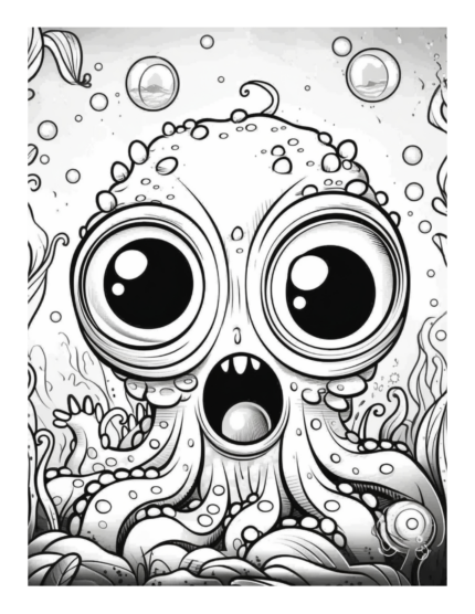 Free Bugged Eyed Monster Coloring Page 51