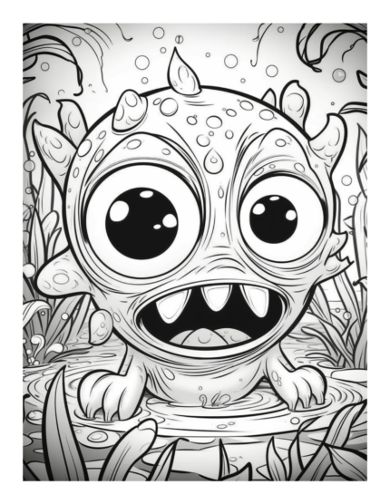 Free Bugged Eyed Monster Coloring Page 61