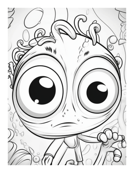 Free Bugged Eyed Monster Coloring Page 65
