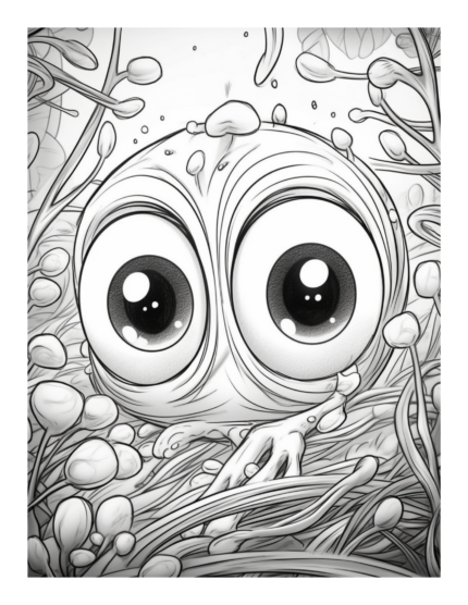 Free Bugged Eyed Monster Coloring Page 67
