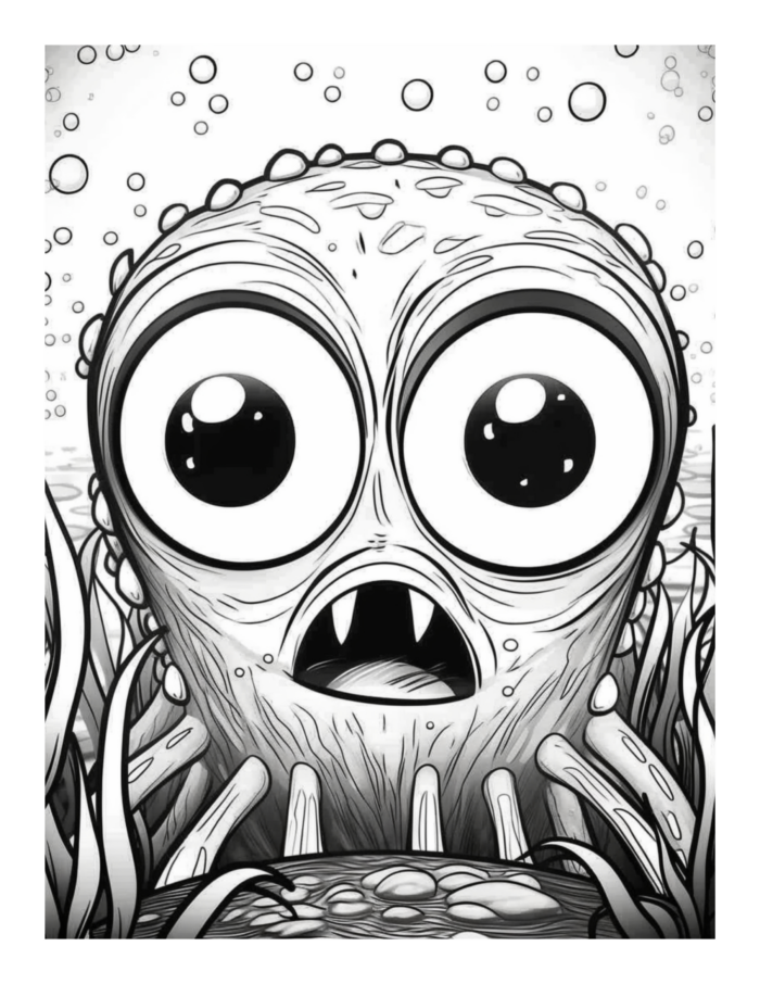 Free Bugged Eyed Monster Coloring Page 71