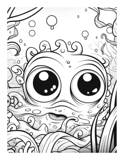 Free Bugged Eyed Monster Coloring Page 73