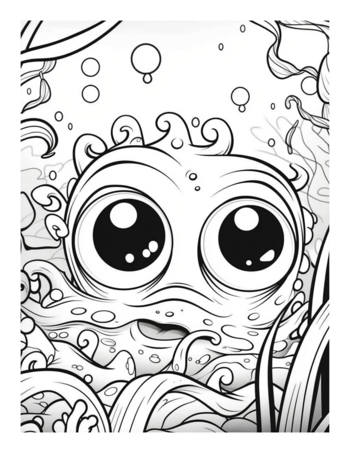 Free Bugged Eyed Monster Coloring Page 73