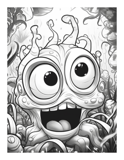 Free Bugged Eyed Monster Coloring Page 75