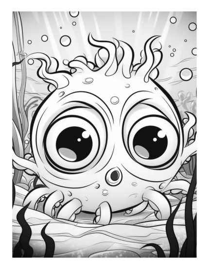 Free Bugged Eyed Monster Coloring Page 77