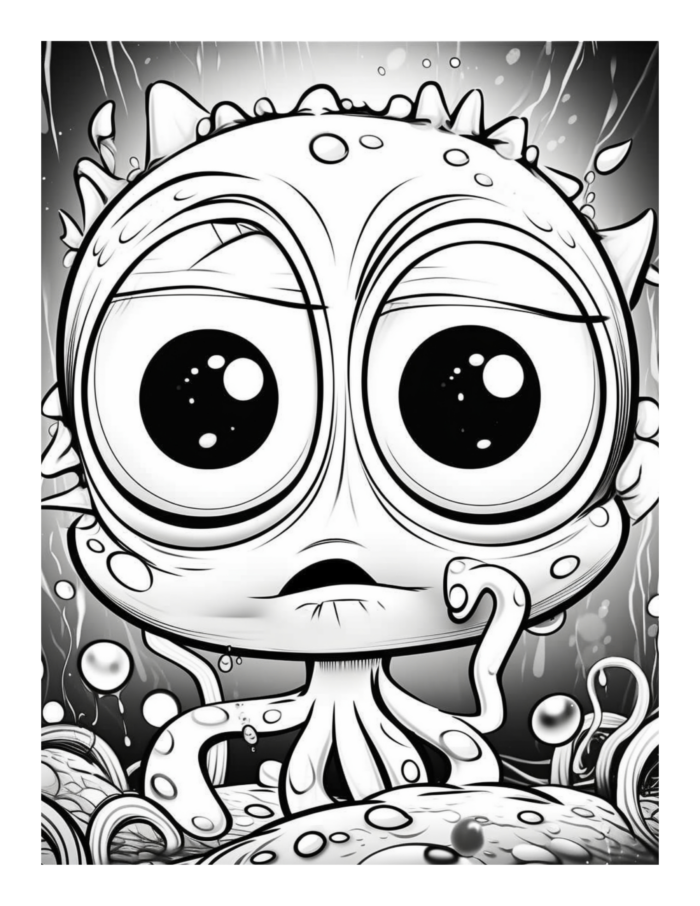 Free Bugged Eyed Monster Coloring Page 79