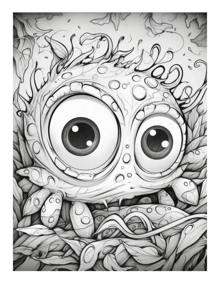 Free Bugged Eyed Monster Coloring Page 81