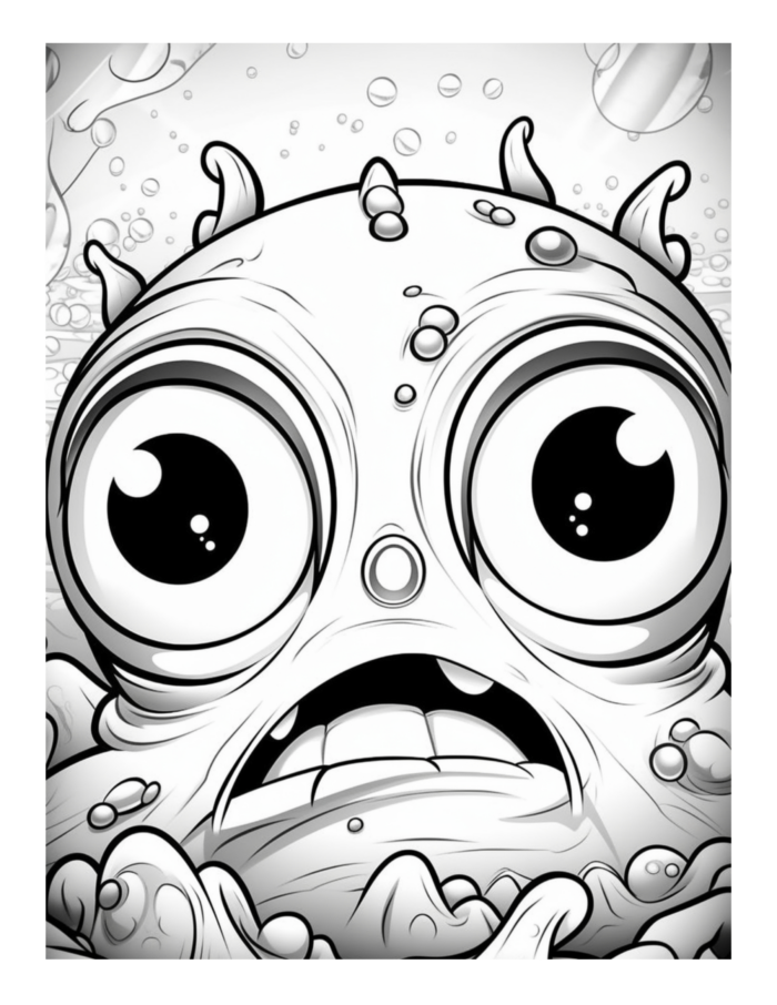Free Bugged Eyed Monster Coloring Page 83