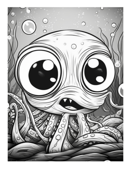 Free Bugged Eyed Monster Coloring Page 85