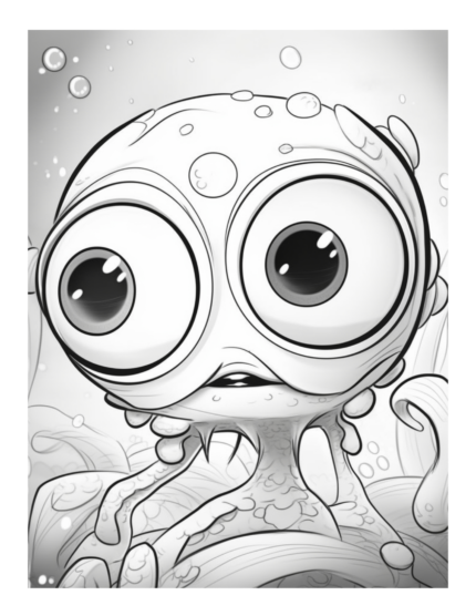 Free Bugged Eyed Monster Coloring Page 87
