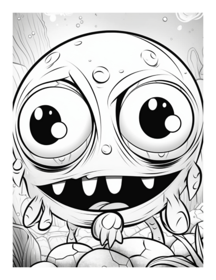 Free Bugged Eyed Monster Coloring Page 89