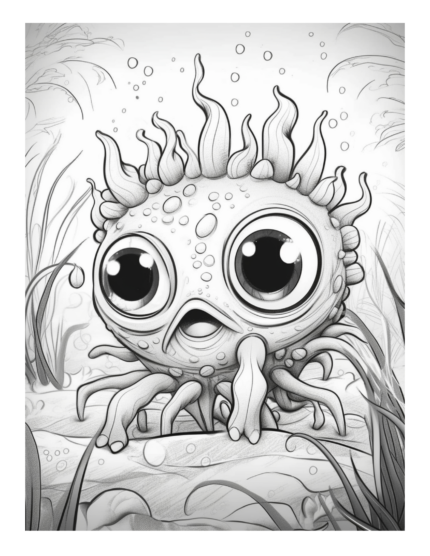 Free Bugged Eyed Monster Coloring Page 91