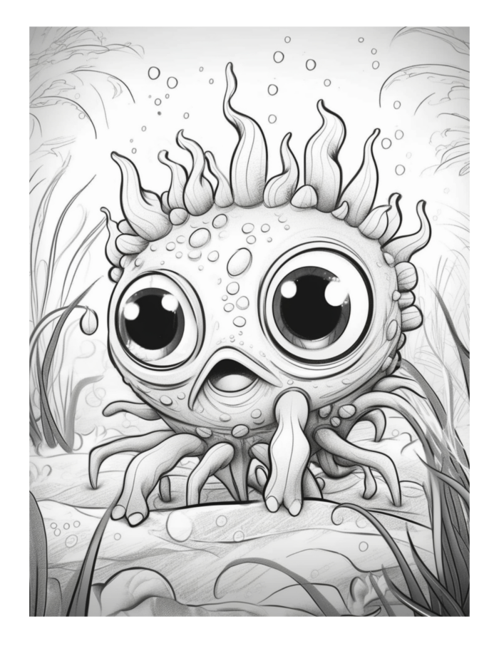 Free Bugged Eyed Monster Coloring Page 91